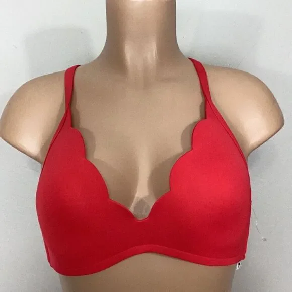 New. Seafolly red petal edge high rise bikini. USA SIZE 8DD/6-bottom